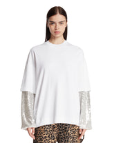 White Troy Double-Sleeve T-Shirt | PDP | Antonia