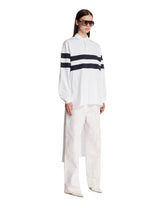 White Jill Striped Polo Shirt | PDP | Antonia