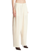 White Wool Phebe Trousers | PDP | Antonia