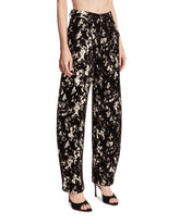 Black Khris Camou Flock Barrel-Leg Jeans | PDP | Antonia