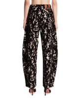 Black Khris Camou Flock Barrel-Leg Jeans | PDP | Antonia