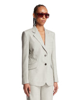 Gray Wool And Silk Jacket | PDP | Antonia