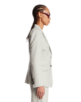 Gray Wool And Silk Jacket | PDP | Antonia