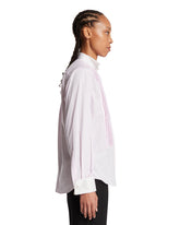 Pink Plisse Plastron Shirt | PDP | Antonia