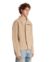 Beige Ribbed Wool Cardigan | PDP | Antonia