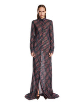 Blue Lurex Long Shirt Dress | PDP | Antonia