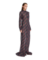 Blue Lurex Long Shirt Dress | PDP | Antonia