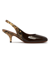Green Leather Slingback Pumps | PDP | Antonia