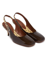 Green Leather Slingback Pumps | PDP | Antonia