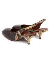 Green Leather Slingback Pumps | PDP | Antonia