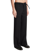 Black Trousers With Integrated Belt | PDP | Antonia