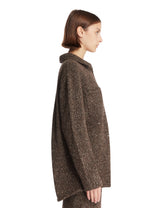 Brown Wool-Blend Cardigan | PDP | Antonia