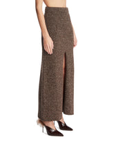 Brown Charis Long Skirt with Slit | PDP | Antonia