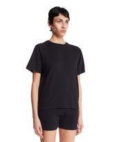 T-Shirt Basic In Cotone E Cashmere Blu | PDP | Antonia