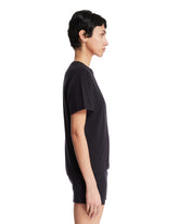 T-Shirt Basic In Cotone E Cashmere Blu | PDP | Antonia