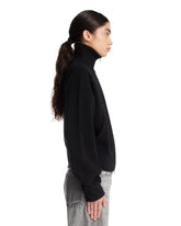 Black Cashmere Zip-Up Sweater | PDP | Antonia