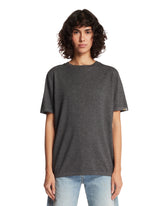 Gray Cotton-Cashmere T-Shirt | PDP | Antonia