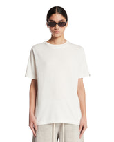 White Cotton and Cashmere T-Shirt | PDP | Antonia