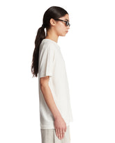 White Cotton and Cashmere T-Shirt | PDP | Antonia