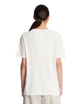 White Cotton and Cashmere T-Shirt | PDP | Antonia