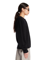 Black Cashmere Crew-Neck Cardigan | PDP | Antonia