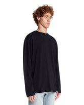 Blue Cotton and Cashmere T-Shirt | PDP | Antonia