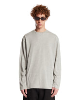Gray Cotton and Cashmere T-Shirt | PDP | Antonia