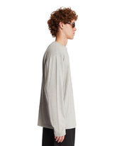 Gray Cotton and Cashmere T-Shirt | PDP | Antonia