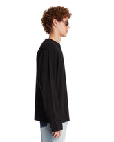 T-Shirt In Cotone E Cashmere Nera | PDP | Antonia