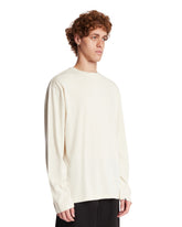 T-Shirt In Cotone E Cashmere Bianca | PDP | Antonia