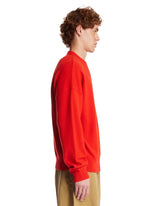 Red Zip Crew Neck Sweater | PDP | Antonia