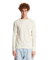 White Cotton and Cashmere T-Shirt | PDP | Antonia