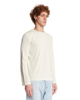 White Cotton and Cashmere T-Shirt | PDP | Antonia