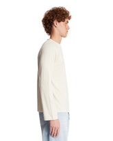 White Cotton and Cashmere T-Shirt | PDP | Antonia