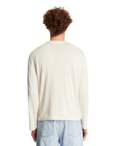 White Cotton and Cashmere T-Shirt | PDP | Antonia