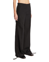 Black Wool Tuxedo Trousers | PDP | Antonia