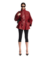 Frame x Alexandra Leclerc The Alexandra Leather Trench Burgundy - FRAME | PLP | Antonia
