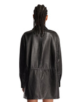 Frame x Alexandra Leclerc Black Paper Leather Safari Jacket | PDP | Antonia