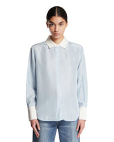 Frame x Alexandra Leclerc The Silk Standard Shirt Azzurra - FRAME | PLP | Antonia