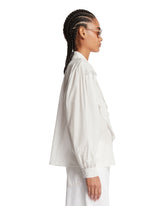 Frame x Alexandra Leclerc White Poplin Equestrian Shirt | PDP | Antonia