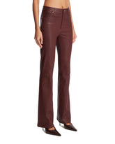 Burgundy The Leather Reboot Trousers | PDP | Antonia