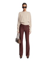 Burgundy The Leather Reboot Trousers | PDP | Antonia