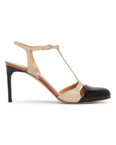 Pumps Con Punta A Contrasto Beige | PDP | Antonia
