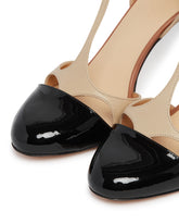 Pumps Con Punta A Contrasto Beige | PDP | Antonia