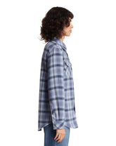 Camicia Uniform In Cashmere Tartan Blu | PDP | Antonia