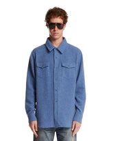 Camicia In Cashmere Blu | PDP | Antonia
