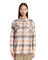 Orange Ironwood Tartan Cashmere Shirt | PDP | Antonia