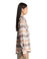 Orange Ironwood Tartan Cashmere Shirt | PDP | Antonia