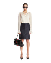 White Lightweight Silk Georgette Shirt | PDP | Antonia