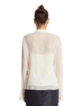 White Lightweight Silk Georgette Shirt | PDP | Antonia